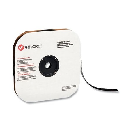 Velcro Brand Sticky-Back Fasteners, Loop Side, 0.63in X 75 Ft, Black 190836